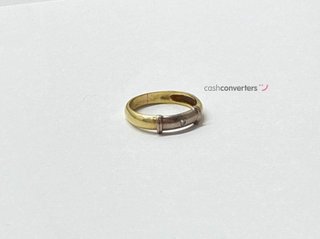 anillo oro 18k con piedra con diamante