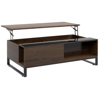 Mesa auxiliar con función elevadora, compartimento