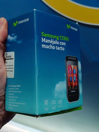 Telefono cellulare Samsung C3300, Bluetooth, touchscreen 2.4", con scatola
