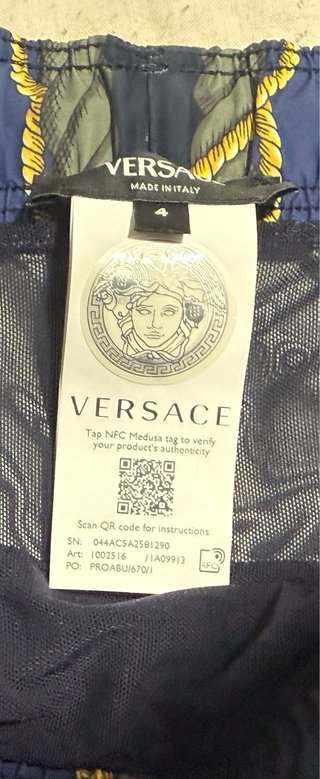 Costume Versace Originale Blu e Dorato