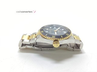 reloj pulsera caballero casanova reloj buceo bisel negro acero bicolor