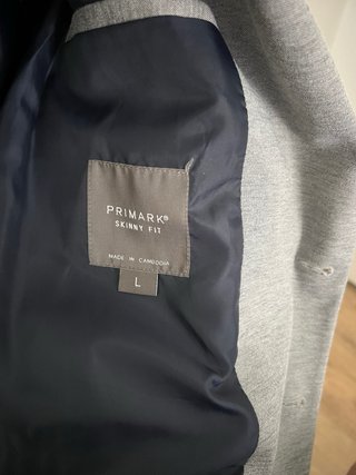 Americana moderna Talla L, color gris para hombre
