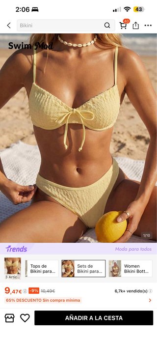 Bikini amarillo SHEIN