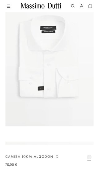 Camisa Massimo Dutti Algodón Talla 39