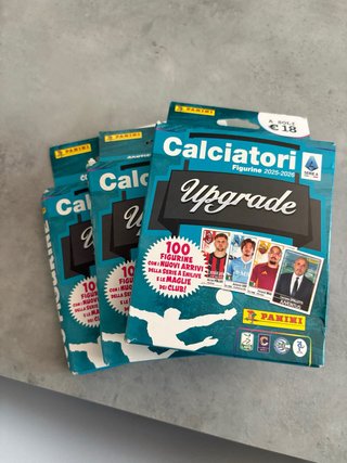 3 Blister Panini Calciatori Upgrade 2025-2026