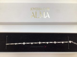 pulsera plata 925mm con piedra con circonita