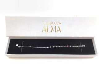 pulsera plata 925mm con piedra con perla