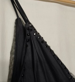 Vestido Zara Negro Edición Limitada Tachuelas