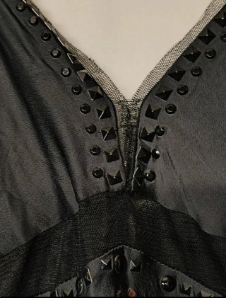 Vestido Zara Negro Edición Limitada Tachuelas
