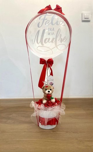 Globo oso peluche y bombones