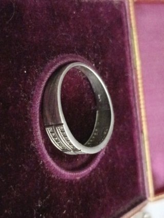 Anello d'Oro Bianco con Diamanti per Impegno