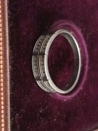 Anello d'Oro Bianco con Diamanti per Impegno