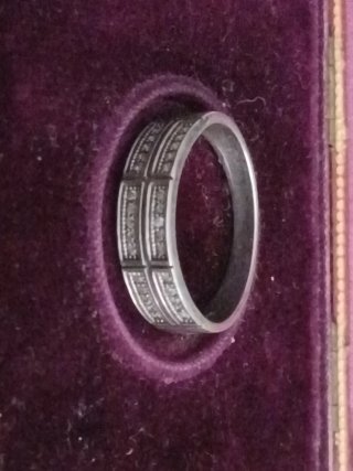 Anello d'Oro Bianco con Diamanti per Impegno