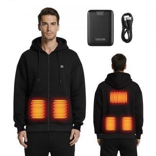 Chaqueta con capucha calefactable para hombres y m