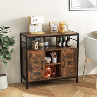 Buffet industrial para cocina con estantes ajustab