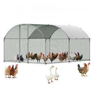 Gallinero de metal, 9.8x13.1x6.5 pies, grandes cor