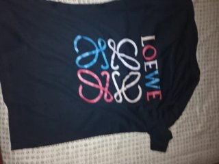 Camiseta Loewe Negra Multicolor, marca de lujo