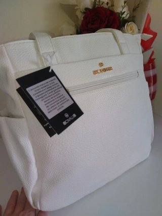 Borsa a spalla Roberto Cavalli bianca