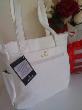 Borsa a spalla Roberto Cavalli bianca