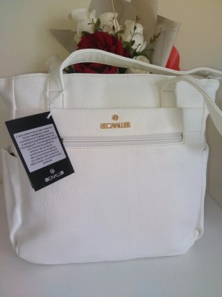 Borsa a spalla Roberto Cavalli bianca