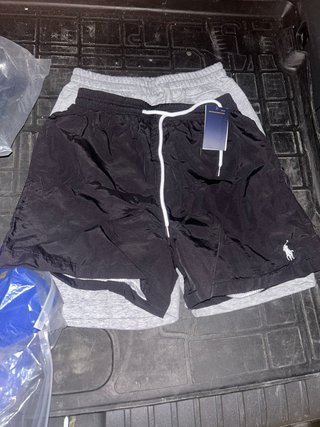 Bañador Polo Ralph Lauren Negro y Gris