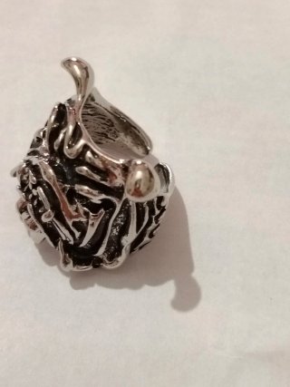 Anillo Bulldog Punk Gótico Ajustable
