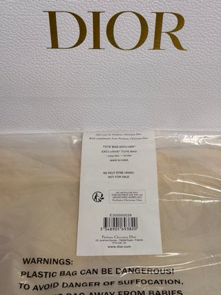 Bolso Tote Dior Mariposas Beige y Dorado