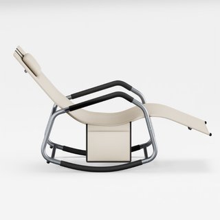 Silla Relax de Jardín, Sillón Mecedor con Bolsillo