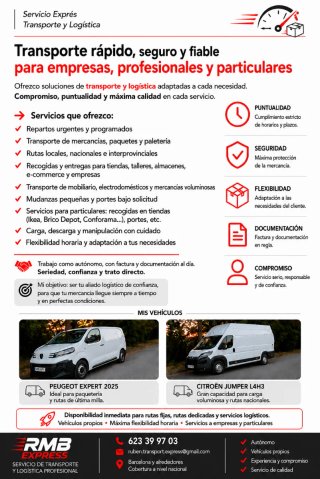 Servicios furgoneta con conductor