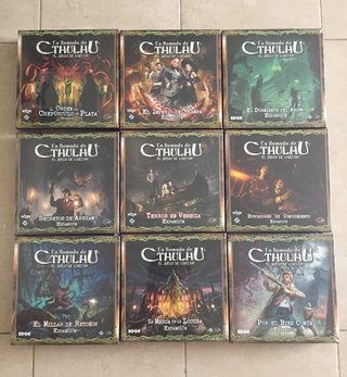 (SI ENVIO) CTHULHU JUEGO DE CARTAS 9 EXPANSIONES