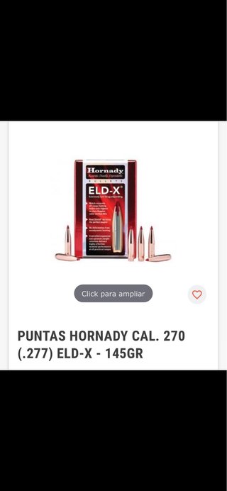 Puntas Hornady Cal. 270 ELD-X 145gr