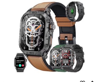 Reloj Hombre AMOLED Nuevo Marrón/Gris
