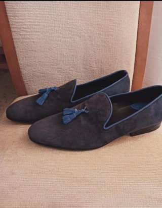 Mocasines Zara Ante Azul