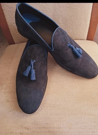 Mocasines Zara Ante Azul