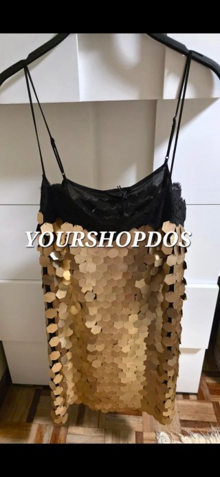Vestido lentejuelas Zara Talla L