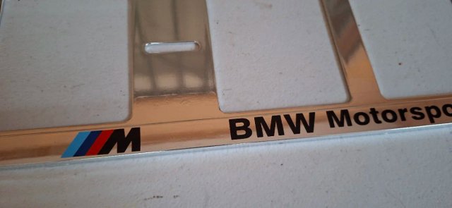 Soporte Matrícula BMW Motorsport Cromado