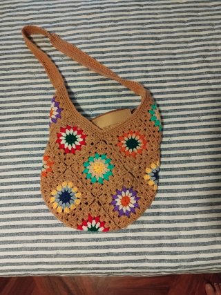 Bolso tejido multicolor