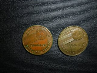 Monedas Mundial Fútbol España 82 (2 uds)