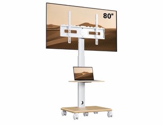 Soporte TV Móvil con Bandeja y Ruedas