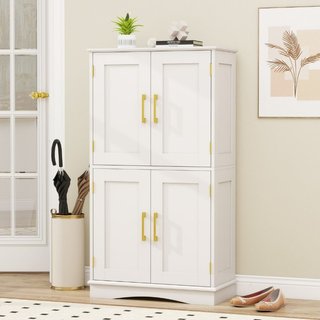 Armario de almacenamiento de suelo para baño con 4