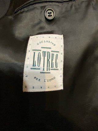 Traje de chaqueta negro con rayas