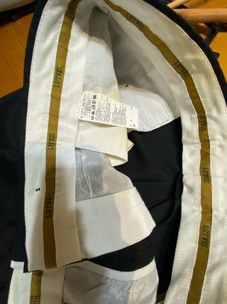 Traje de chaqueta negro con rayas
