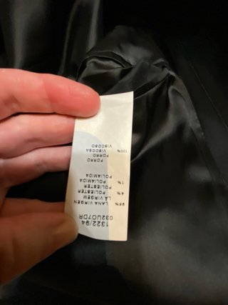 Traje de chaqueta negro con rayas