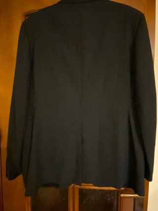 Traje de chaqueta negro con rayas