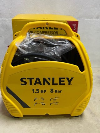Compresor Stanley Aire 1.5 HP 8 Bar + Kit