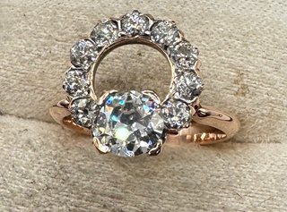 Anillo de oro 18 kt con diamantes
