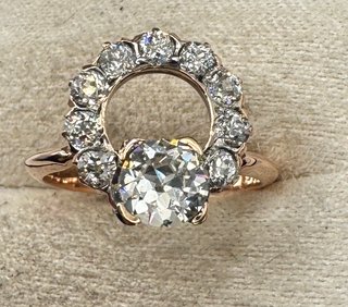 Anillo de oro 18 kt con diamantes