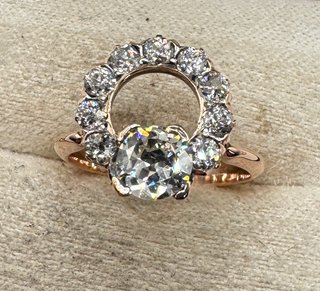 Anillo de oro 18 kt con diamantes