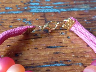 Braccialetto corda con perline sfumate