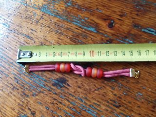 Braccialetto corda con perline sfumate